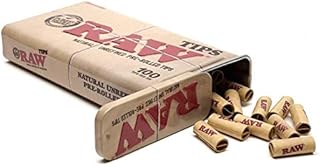 RAW Natural Unrefined Pre-Rolled Tips in Tin - 100 Tips Per Tin