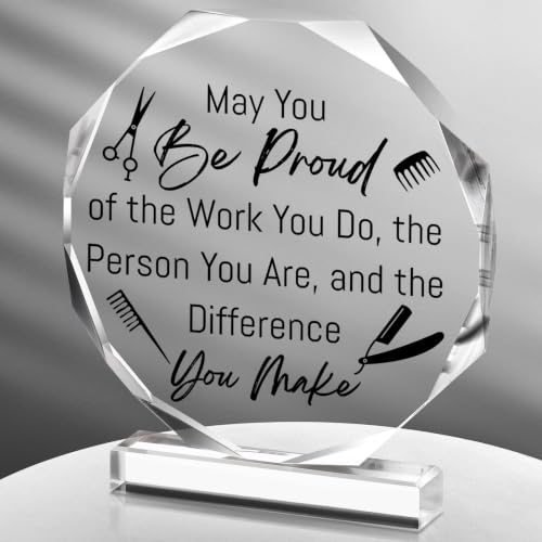 CroBlissful Hairdresser Gifts Acrylic Plaque Desk Decor for Hair Stylist