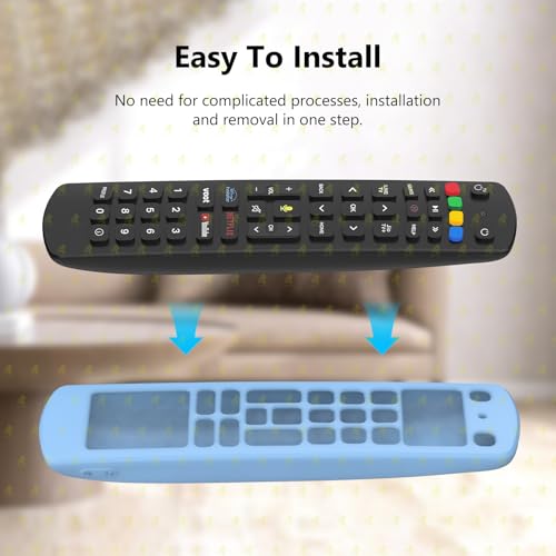 Image of RAYA Silicone Cover Compatible with Jio Tv Set Top Box Remote Protective Case with Lanyard [ Remote NOT Included ] (Blue)