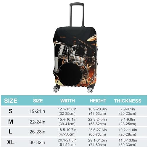 Drummer Printed Luggage Cover Protector, Fits 18-32 Inch Luggage2