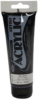 120ml TUBE OF ARTISTS QUALITY ACRYLIC CANVAS MURAL DECORATIVE PAINT MARS BLACK