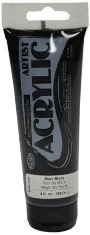 120ml TUBE OF ARTISTS QUALITY ACRYLIC CANVAS MURAL DECORATIVE PAINT MARS BLACK
