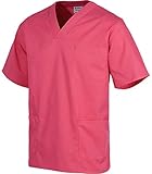 CORTE DE LA CASACA DE SANIDAD: Casaca sanitaria con cuello de pico y manga corta.
