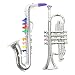 TOYANDONA 2Pcs Kid Sassofono Tromba Giocattolo di Simulazione Giocattoli di Strumento Musicale Apprendimento Precoce Tromba Corno in età Prescolare Scuola Materna Strumento Sassofono