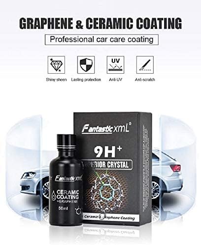 2020 High Gloss 9H+ Nano Ceramic Coating Car kit,Anti-Scratch Super Hydrophobic Liquid Pro Premium Ceramic Cating Car Polish Paint Sealant Protection-50ml