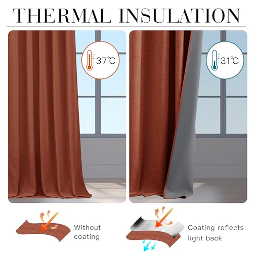 RYB HOME 100% Blackout Linen Textured Curtains 108 Inch Long for Nursery by RYB HOME - Used condition - Image 4