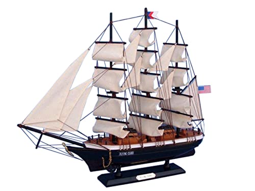 Flying Cloud 20" - Wood Tall Ship Model - Tall Model Ship Centerpiece - Flying #TOP18