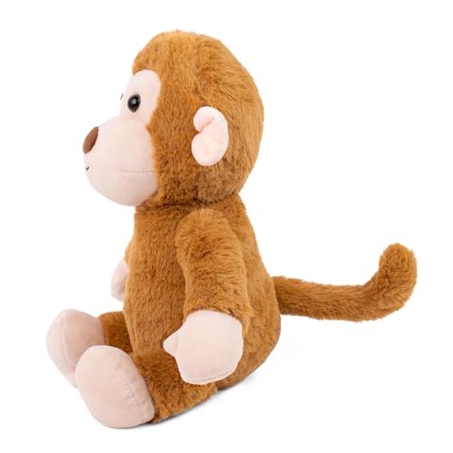 Image of Mirada Cute Brown Monkey Soft Toy | Supersoft Stuffed Animal Plush for Kids & Girls | Soft Toys for Kids, Stuffed Animals, Animal Soft Toys, Cuddle Toy, Baby Gift, Gift Item, Room Decor Plush | 23cm