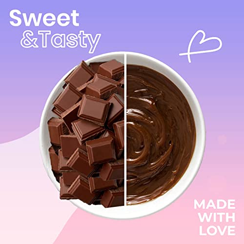 Image of 🥞 Pure Temptation Chocolate Spread with Cocoa 🍫 | Milk Chocolate Cream 🥛 for Bread 🍞, Smoothies 🥤, Fudge 🍰, Cakes 🎂, Choco Shakes 🥤, Sandwich 🥪, Roti 🌮, Fruits 🍓 & Perfect for Breakfast ☕ | 🌱 100% Vegetarian, Protein-Rich | 1 Kg (Pack of 1), Dark Chocolate 🍫