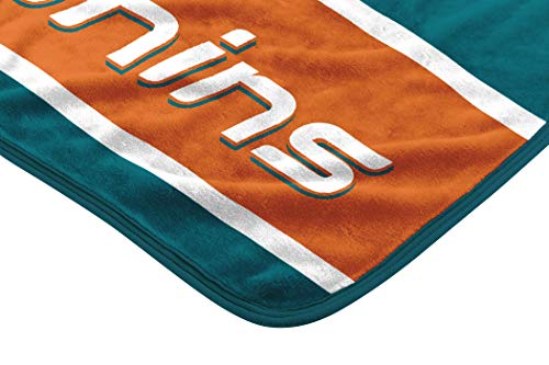 Northwest Nfl Miami Dolphins Unisex-Adult Raschel Throw Blanket, 60" X 80", 12Th Man #TOP2