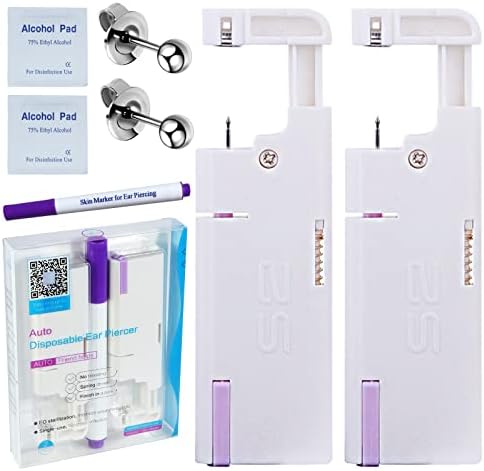 Firstomato 3rd Gen Disposable Ear Piercing Gun Kit Pain Free Ear Piercer