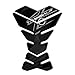 Motorrad tankaufkleber Qualitäts-Motorrad-3D Harz-Behälter-Auflage-Aufkleber for Honda TRANSALP Raised Fuel Tank Pad Reflective Pad Füllgas Kappen-Auflage (Color : Black)