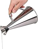 Olietta Stainless Steel Non Drip Leak Proof No Mess Oil Dispenser and Vinegar Cruet Pourer and Drizzler for Kitchen 17oz 500ML - Great for Pouring Olive Oil and Liquids - Easy to Clean & Leakproof