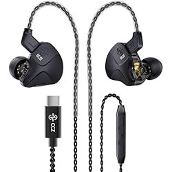 CCZ DC03 USB C Wired Headphones with Mic, Type C Earphones Wired Earbuds for iPhone 16/15 Pro Max Plus, Bass Stereo Noise Canceling IEMs for Gaming, in Ear Monitor Headphones for Musician Singers Call