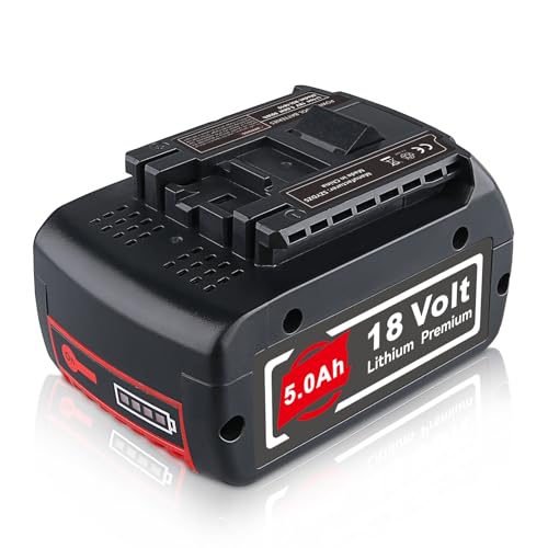 ZEERISA BAT609 BAT610 18V 5000mAh Lithium-Ion Battery Replacement for Bosch 18V Battery Professsional GBA BAT609 BAT610G BAT612 BAT618G BAT619 BAT620 GBA18V40 GBA18V60 for Wireless Power Tools