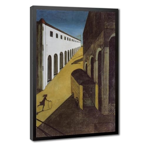 Poster Mystery and Melancholy Chirico toile prête à suspendre 20x30