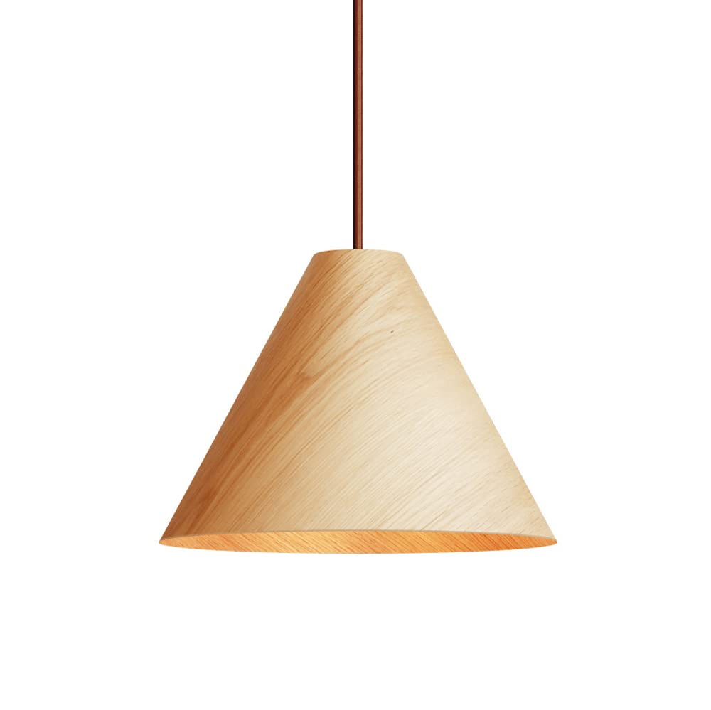 Lampe suspendue en bois pour balcon et table de chevet chaleureuse