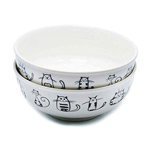 Super schattige kat keramische kom dinersoep of pastakommen, ontbijtgranen, ijs, salade, fruitschaal voor feest, keuken…