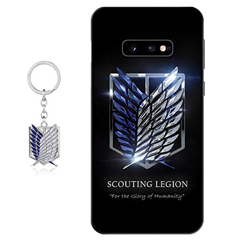 Funda Samsung Galaxy S8 Plus Attack on Titan Anime Diseño [con Ataque en Titan Figura Llavero] Silicona TPU Cover Caso Dibujos Animados Carcasa para Samsung Galaxy S8 Plus