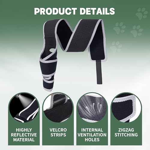 Adjustable Dog Hind Leg Brace for Small to Large Dog,Dog Knee Brace for Torn Acl Hind Leg with Metal Stabilizer- Keeps The Joint Warm and Stable,4 Size,L. by Foorose - Used condition - Image 5
