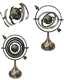Matal: Ottone 10 \'\' Ottone Antico Astrolabe Arcivile Navigazione Astrologico Globo Ufficio Tavolo Decor