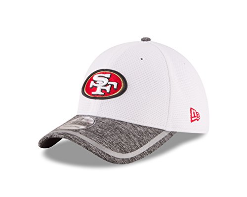 NFL San Francisco 49ers 2016 Training Camp Team Color 39THIRTY Stretch Fit Cap, Medium/Large, White/Gray Heather