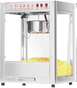 Commercial Popcorn Machine Professional Large Capacity Thermal Caramel Popcorn Popcorn Shop Stainless Steel8oz Pot