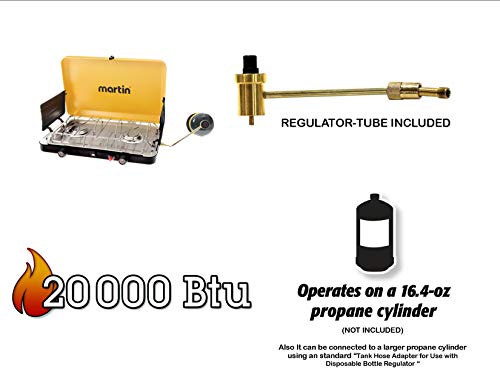 Martin 2 Burner Propane Stove Grill Gas 20 000 Btu Outdoor Trip Accessory Portable Advanced Features Propane Burner Csa Certified And Steady Performance #TOP5