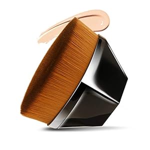 Pincel reto de maquiagem facial para base Endoto, alta densidade, hexágono, mágico, Kabuki, para misturar cosméticos líquidos, cremosos ou em pó de forma impecável, com estojo portátil - 4 41SC9jJYlkL. SS300