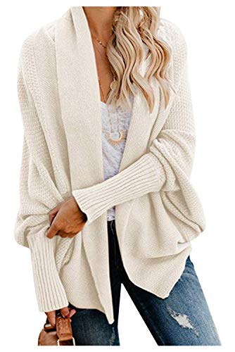 Gilet Manche Chauve Souris Sweater Femme Automne Hiver Manteau Laine Grande Taille Veste Grosse Maille Chandail Cardigan Tricot Fille Blouson Cachemire Pull Ouverture Devant Parka Oversize Blazer Cape