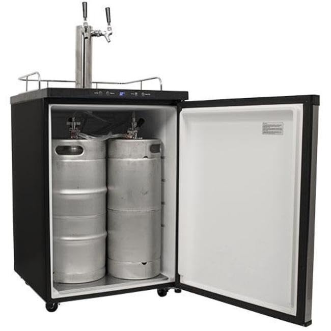 KC3000TWIN Kegerator de doble grifo de tamaño completo con pantalla digital - negro 9