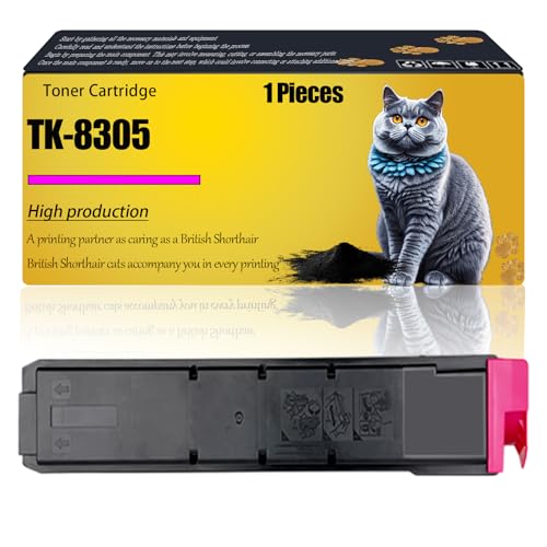 TK-8305 Compatible for Kyocera Toner Cartridge TK-8305K TK-8305C TK-8305M TK-8305Y TASKalfa 3050ci TASKalfa 3051ci TASKalfa 3550ci TASKalfa 3551ci Printers (Magenta)
