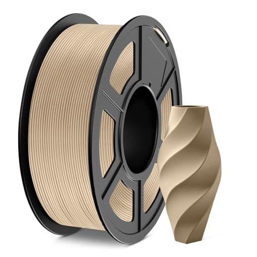 JAYO Wood PLA Filament 1.75mm 1.1KG, Real Wood Fiber 3D Printer Filament, 15% Real Wood Fibers Added, Dimensional Accuracy +/- 0.02mm, 2.2lbs/Spool Fits for Most FDM 3D Printers, Maple Wood