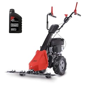 Scheppach Benzin Balkenmäher BMS200-88 | 880mm Schnittbreite | Schnitthöhe 30-60mm | 5, 7PS / 196ccm | für Rasenflächen bis 3000m² | Rasenmäher mit Radantrieb | Hochgrasmäher inkl. Motoröl