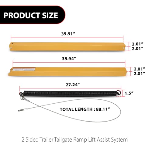 image for G-PLUS 2 Sided Trailer Tailgate Liftgate Ramp Lift Assist System 350 P