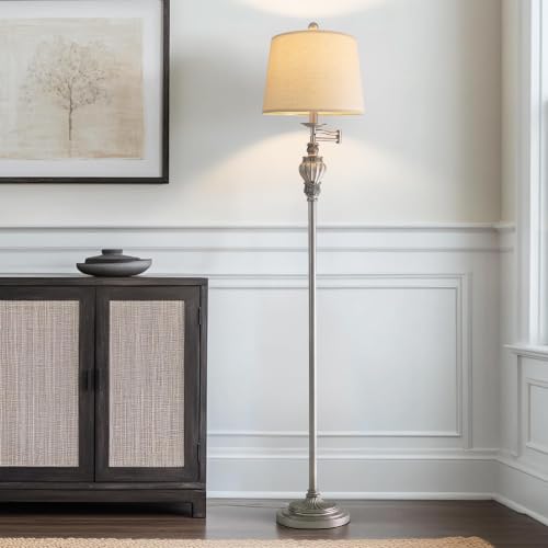 Image of Vintage Floor Lamp with 350 Adjustable Swing Arm 61 inch Lamps for Living Room