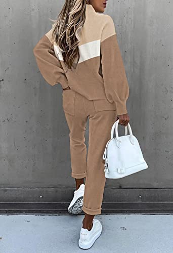 Fixmatti Women's 2 Piece Outfits Long Sleeve Pullover Sweatshirt Jogger Pants Sweatsuit3