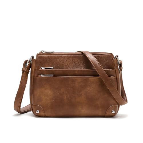 Image of WESTBRONCO Crossbody Bags for Women, Medium Size Shoulder Handbags, Satchel Purse with Multi Zipper Pocket