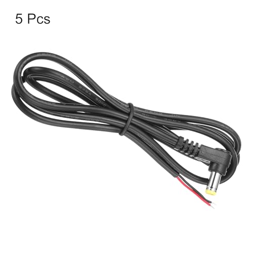 5 cables DC 5.5mm x 2.1mm ángulo 90° 1m miniatura 3