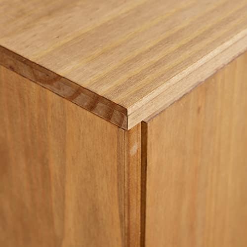 Home Source Industrial Sideboard Cabinet Cupboard Storage Furniture Drawers & Doors, Solid Wood, 3 Drawer
