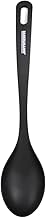 Fackelmann 25472 Serving Spoon, Flat Ladle, Kitchen Spoon, Kitchen Utensil, Pret, Black, 31.5 x 6.5 cm
