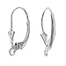 10 pcs 925 Sterling Silver Fleur-de-lis Leverback Dangle Earring Connector