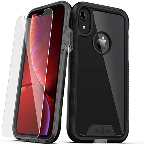 ZIZO ION Series for iPhone XR Case Military Grade Drop Tested with Tempered Glass Screen Protector Black Smoke