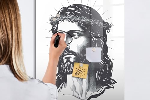 Tableau magnétique en verre pour annonces et organisation 60x90 Jésus-Christ - 5
