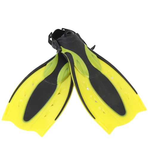 SUNGOOYUE Palmes de Natation, Palmes de Natation Courtes avec Matériau en Caoutchouc Confortable pour Une efficacité de Frappe Accrue, Expérience de Plongée en Apnée Agréable, pour Adultes (L)