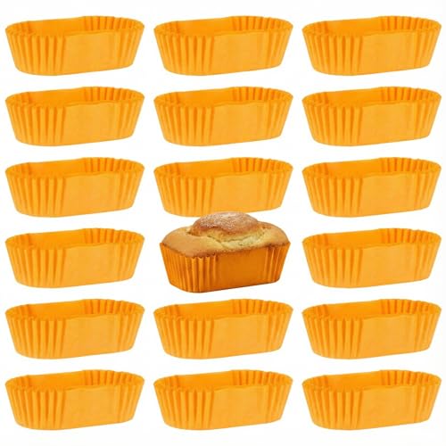 DOITOOL Rectangular Cake Paper Cups 1000Pcs Greaseproof Baking Liners 2.9 X 1.4 X 1 Inch Loaf Tin Cupcake Cases for Muffins Cupcakes Cake Balls