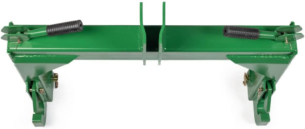 Titan Attachments Green 3 Point Quick Hitch Adaptor to Category 1 and 2 Tractors, 3000 LB Lifting Capacity, 27.5" Between Lower Arms, 14.5" ~17.5" Level Adjustment