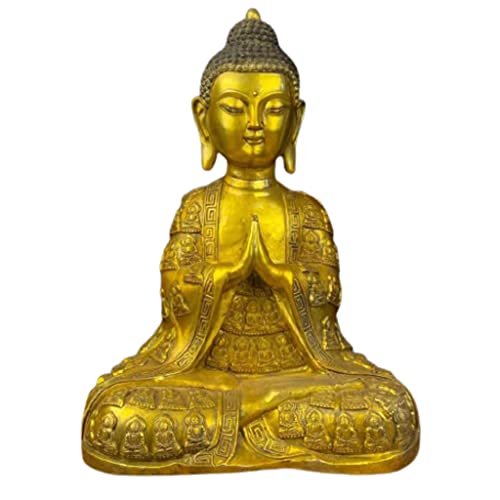 Statue Bouddha Sakyamuni bronze contre le stress pour retrouver le calme chez soi