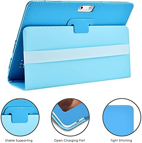KATUMO Universal Tablet Case for 10 Inch Touchscreen Tablet, Folio Case for Winsing 10.1", FiGE 10.1", SZWZRY 10.1", Broken- jom 10", YELLYOUTH 10.1", Android Tablet Case