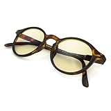 J+S Vision Blue Light Shield Computer Reading/Gaming Glasses - 0.0 Magnification - Anti Blue Light 100% UV Protection - High Definition Lens, Round Glossy Tortoise Frame